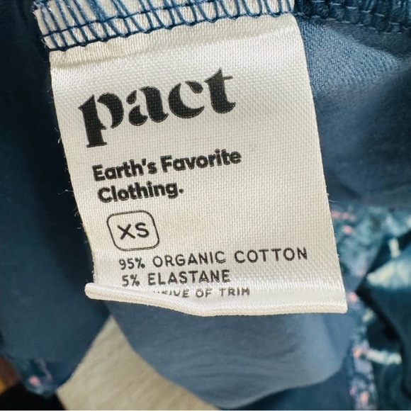 New Pact Blue and White Floral One Shoulder A-Line Dress - Picture 5 of 5